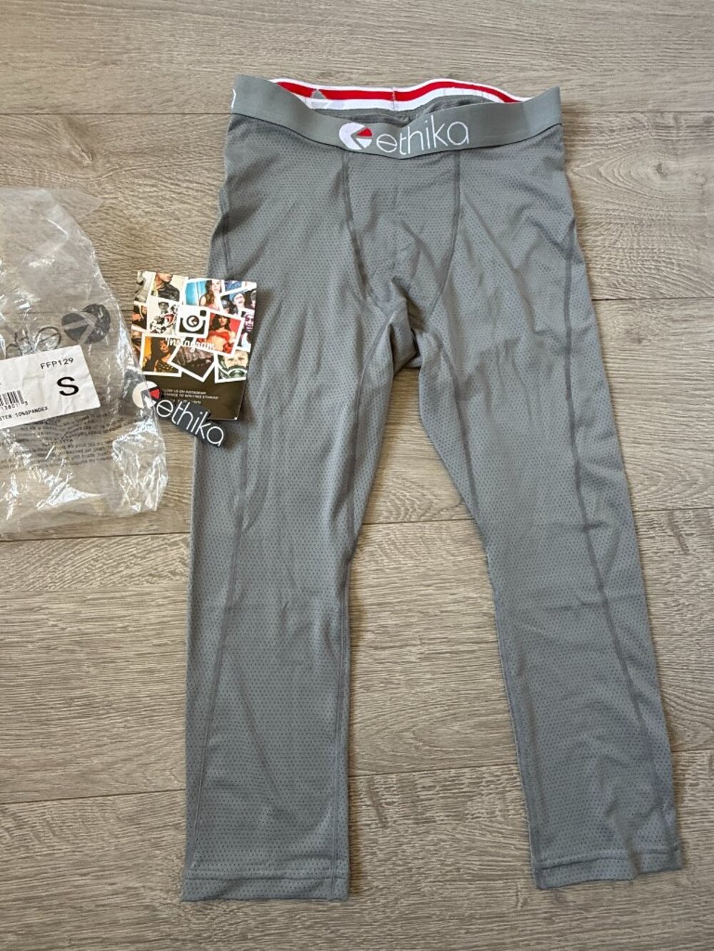 Ethika MicroMesh Performance Gray 3/4 Tight S NWT
